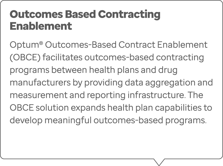 Outcomes Based Contracting Enablement Optum® Outcomes-Based Contract Enablement (OBCE) facilitates outcomes-based con...
